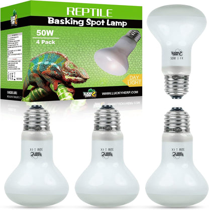 Side view of the Lucky Herp second generation reptile heat lamp bulb showing glass construction.