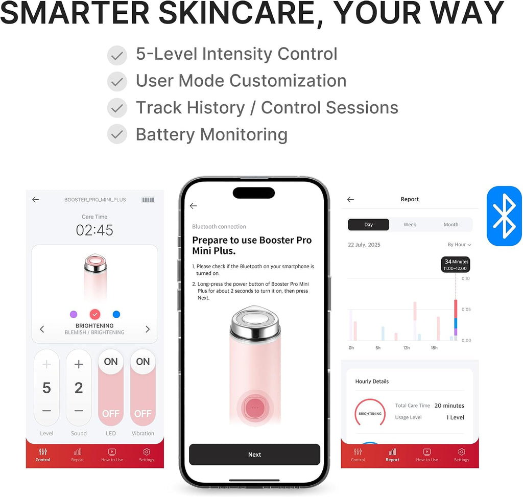 Medicube Mini Booster Pro Plus lifestyle application