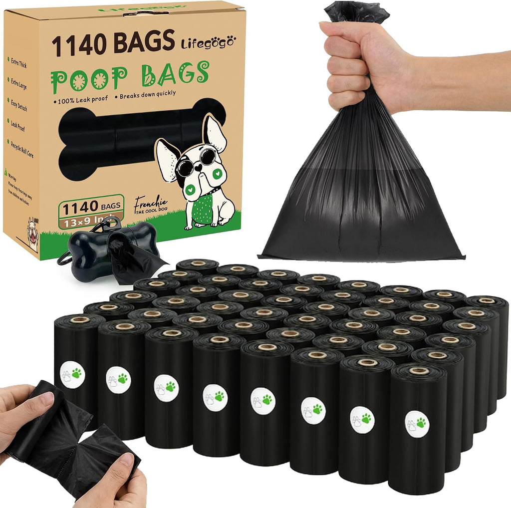 Dog Poop Bag 300 Counts 15 Rolls, Unscented Doggy Poop Bags, Leak-Proof Dog Bags for Poop, Doggie Cat Poop Bags Cats Litter, Waste Bags Puppy Trash Bags for Doggy Pets (13 x 9 Inches) - Image 9
