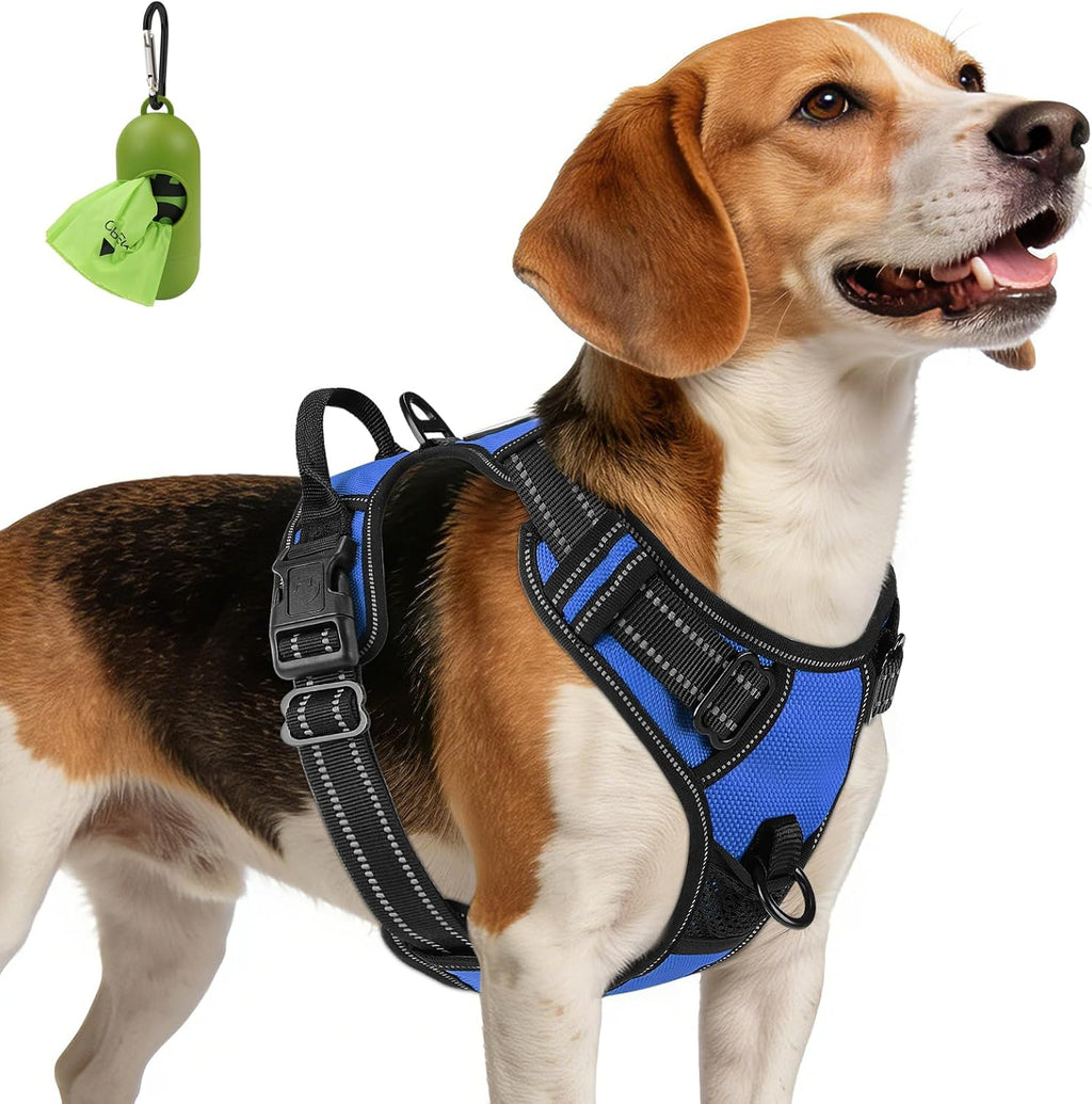 Joytale No Pull Dog Harness Medium Sized Dog, Reflective Pet Vest with Front Clip, Adjustable Soft Padded Harnesses with Easy Control Handle for Training and Walking, Black, M - Image 9