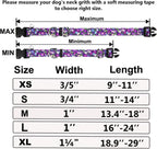 Side view of the purple floral designer dog collar demonstrating the soft fabric texture