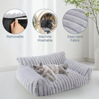 Side profile of Wn's Day plush pet chair