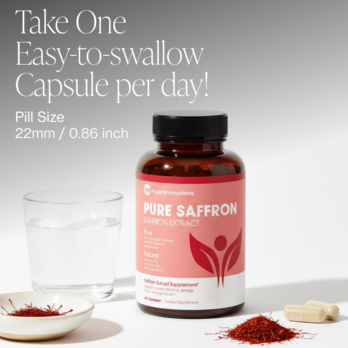 Pure Micronutrients vegan saffron capsules bottle lifestyle mockup