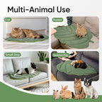 Top down view of Supet leaf shaped cat bed pad