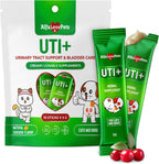 Alfa Love Pets UTI Plus Creamy Sticks front packaging showing 10 single serve pouches for dog and cat urinary care