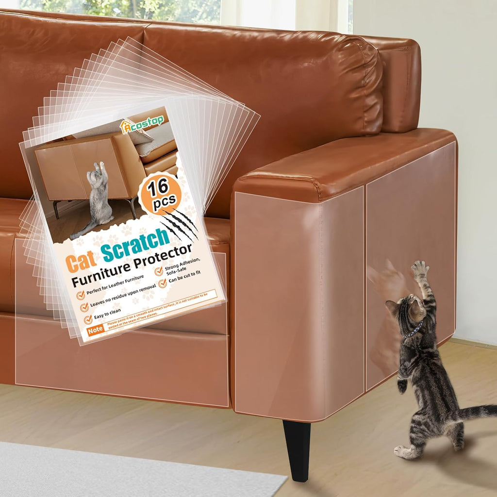 Acostop cat scratch furniture protector 16 pack for leather