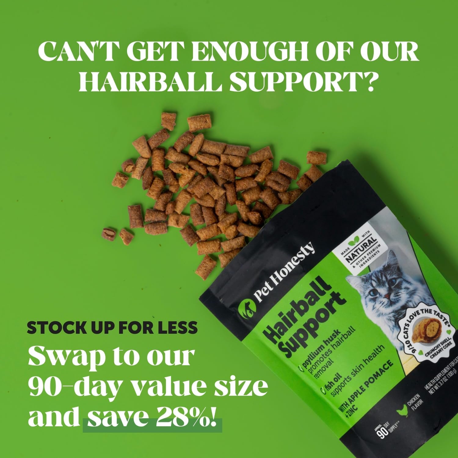 Pet Honesty USA imported hairball relief supplement