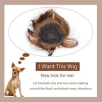 HOWWFALY authentic pet festival dress up wig flax color