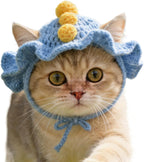 Strawberry Cat Hat, Cotton & Soft Cute Knitted Hats for Cats Birthday Party Christmas Puppy Hat for Small Pets (Red, M) - Image 14