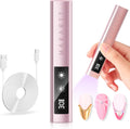 Makartt handheld UV nail lamp front view in rose gold