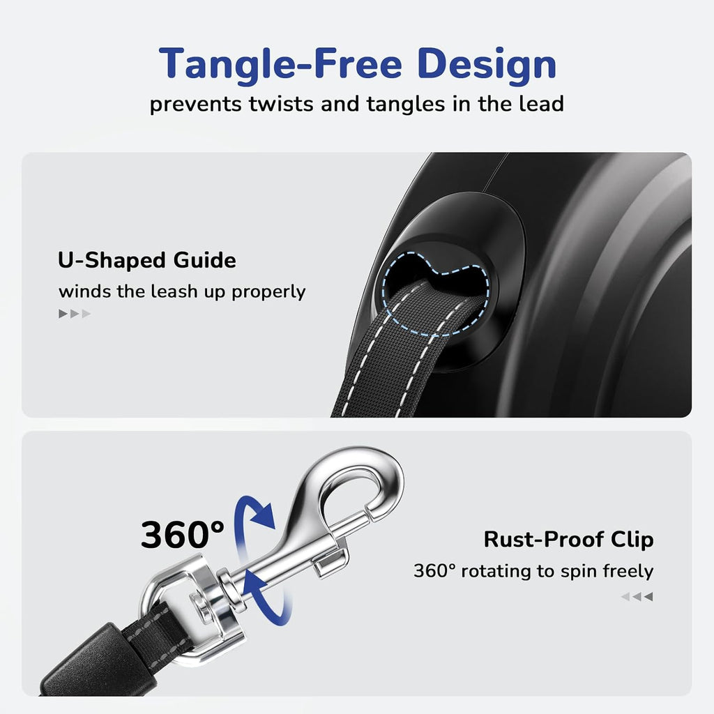 Pecute dog leash with integrated poop bag holder attached