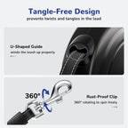 Pecute dog leash with integrated poop bag holder attached