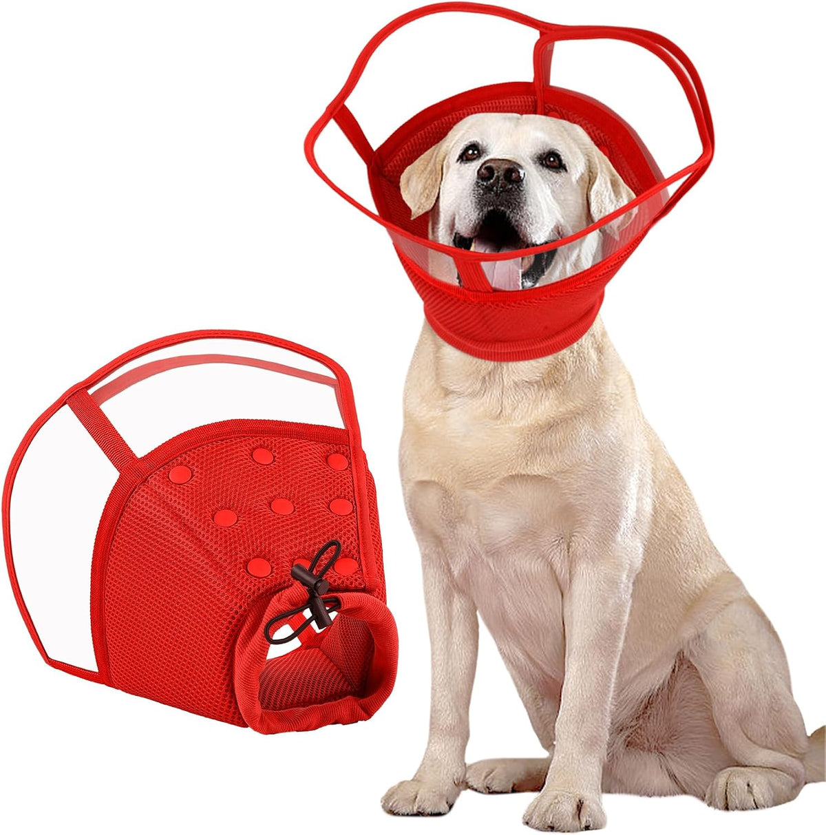 Kuoser Small Dog Cone Collar After Surgery, Soft Cone for Dogs to Stop Licking, Breathable Pet Recovery Collar Comfortable Elizabethan Collars, Adjustable Protective Dog Cones for Small Dogs, Rose S - Image 9