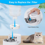 Close up of Redoso cat water dispenser filter showing the durable polypropylene mesh housing material.