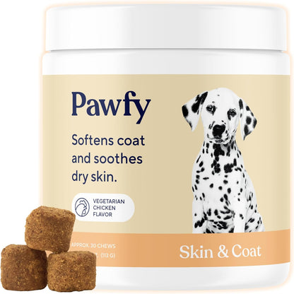 Imported USA pet vitamins for dog dry skin care label.