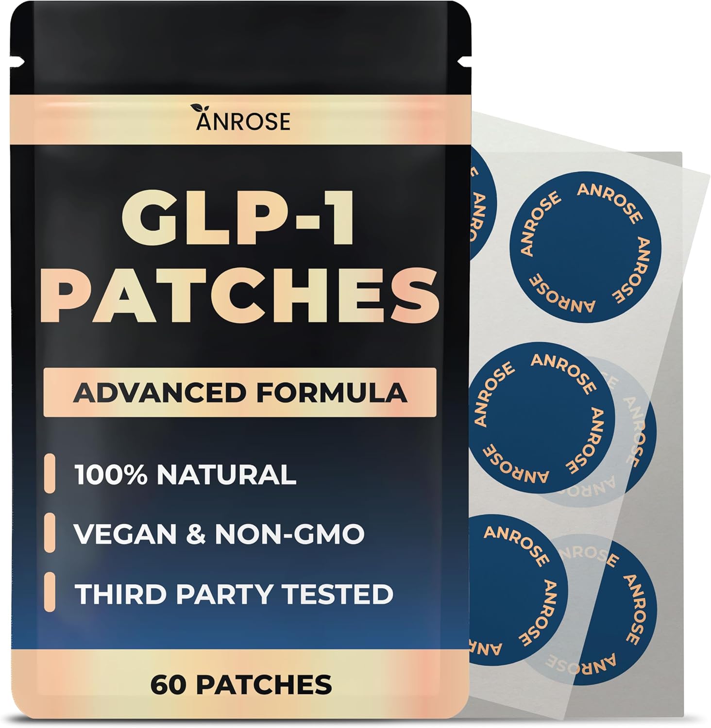Patch4U Anrose GLP-1 Support Patches front packaging for weight management support.