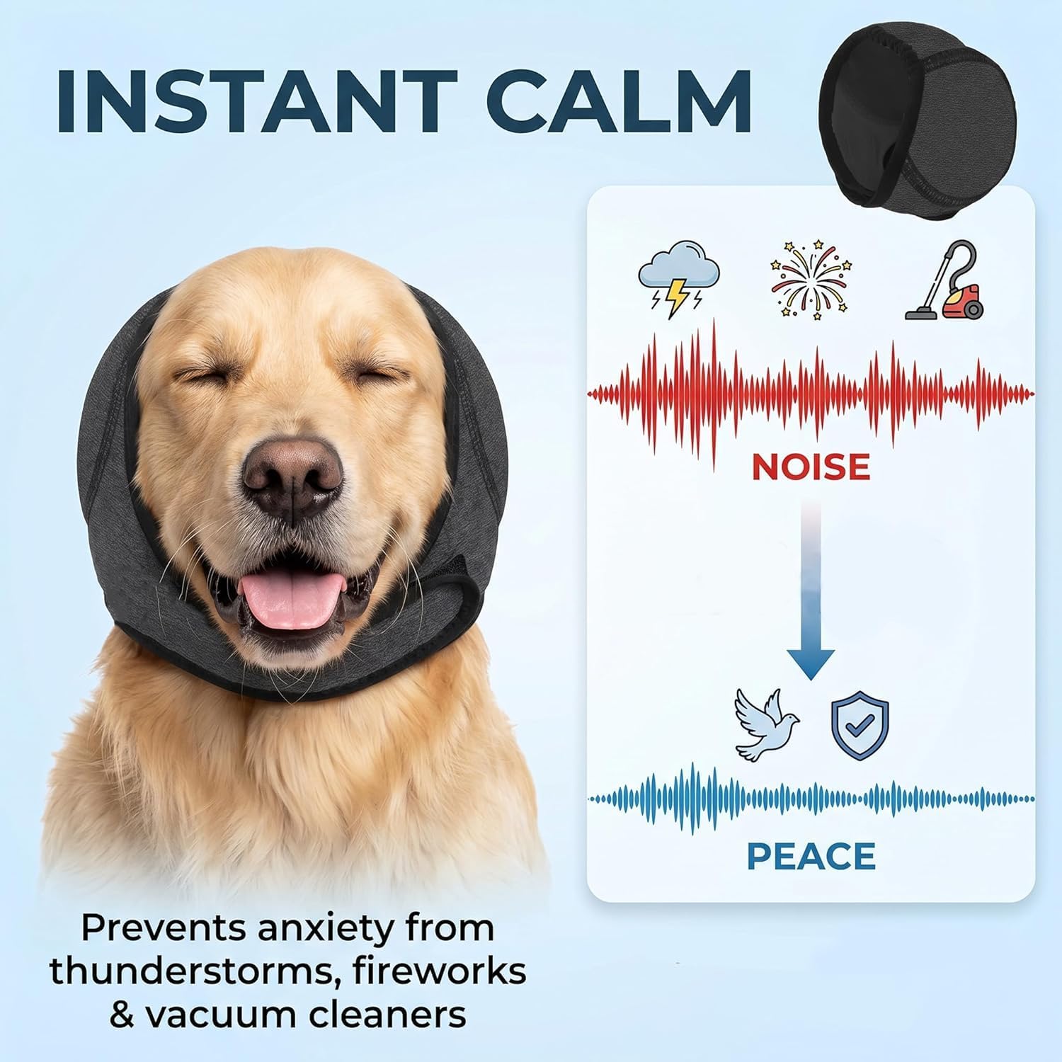 Qpets waterproof dog ear protectors for grooming and swimming