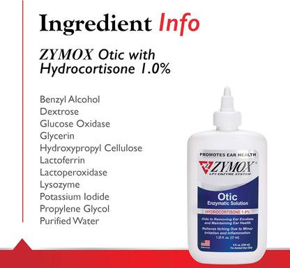 Pet ear care solution by Zymox 8 fluid ounces