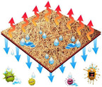 Moisture absorbing coconut coir mat being rinsed with water