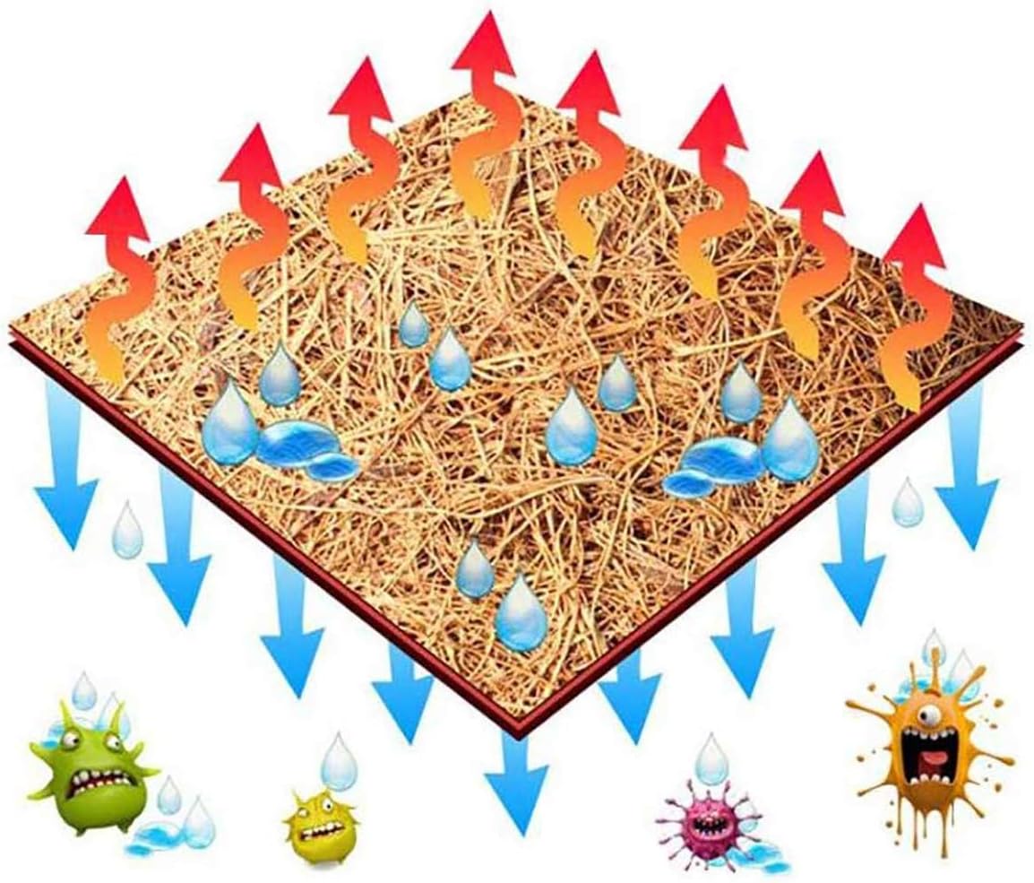 Moisture absorbing coconut coir mat being rinsed with water