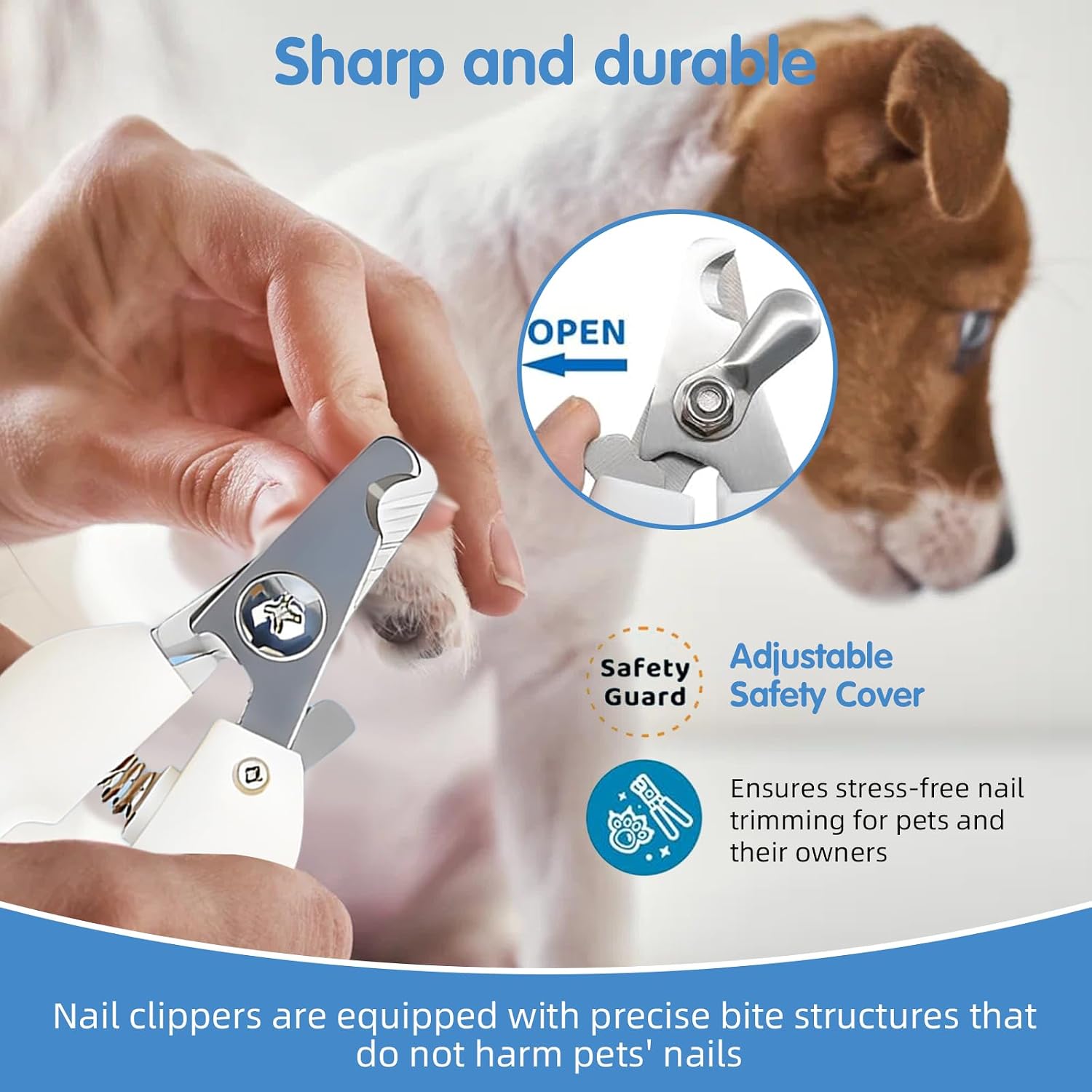 Aglads fine needle pet comb top view designed for detangling long and short fur.