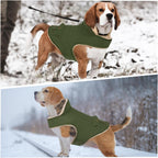 High-belly closure detail on Asenku small dog winter jacket