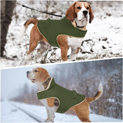 High-belly closure detail on Asenku small dog winter jacket