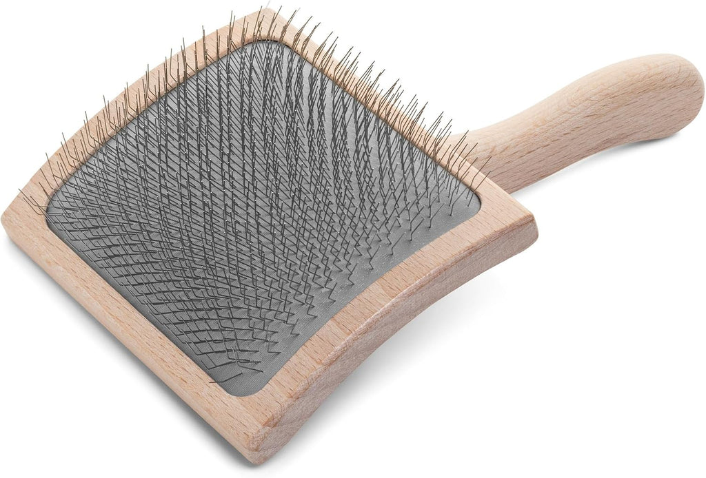 Chris Christensen Mark I Slicker Brush for Dogs, 12mm Pins, Groom Like a Pro, Handcrafted Lightweight Beechwood Ergonomic Handle, Stainless Steel Pins, A5I X-Small. Made in Germany. - Image 10