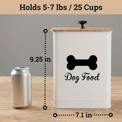Stylish farmhouse decor style pet food storage bin