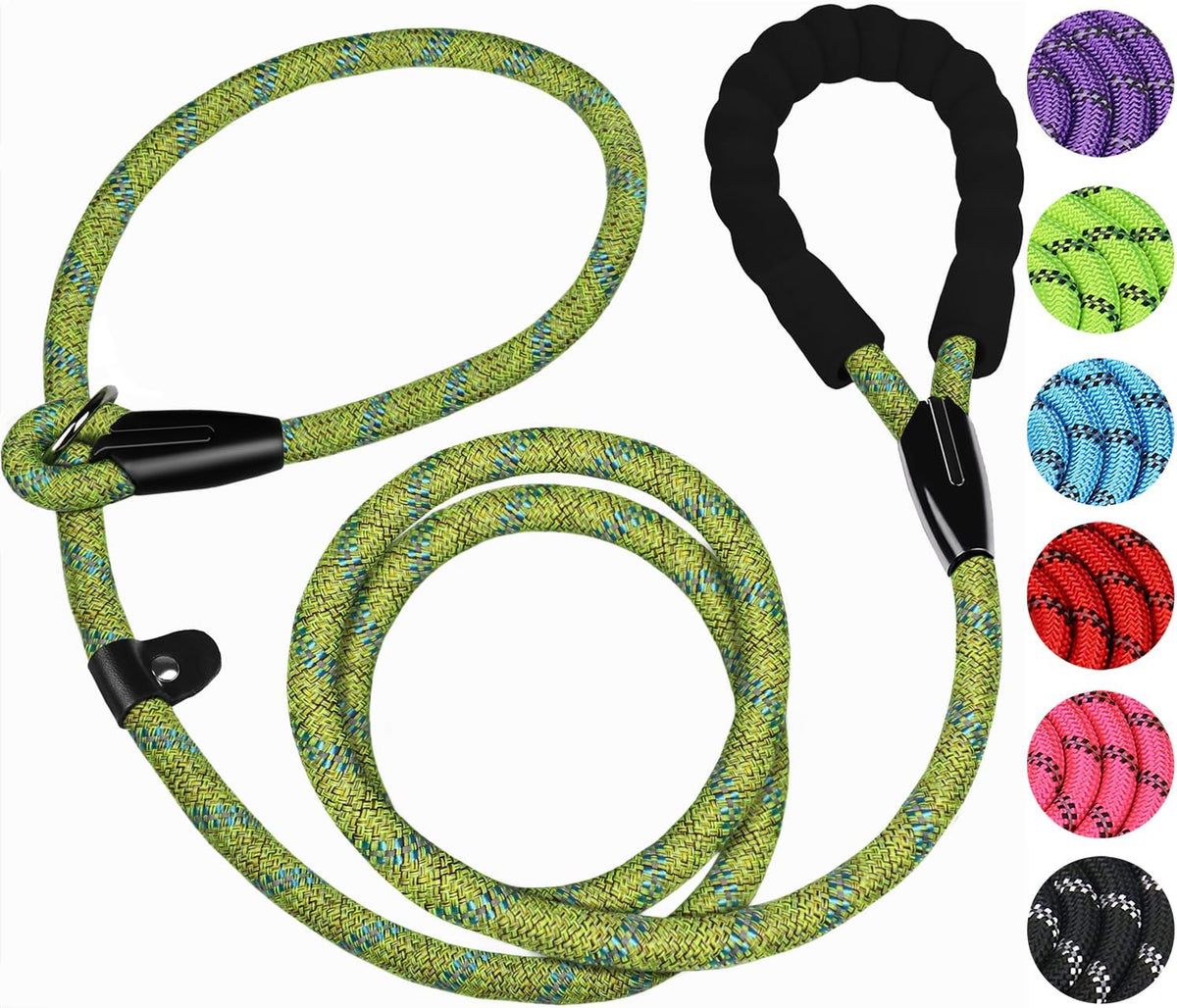 Dog Leash, 6 FT Heavy Duty Dog Leashes, Durable Premium Quality Strong Rope Slip Leash with Comfortable Padded Handle and Highly Reflective Threads for Small Medium and Large Dogs. (Black) - Image 12