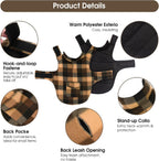 ASENKU reversible pet vest showcasing the solid color fleece lining side and belly straps.