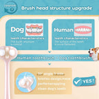 Close up of 3-sided bristle technology on Gluckelk dog toothbrush