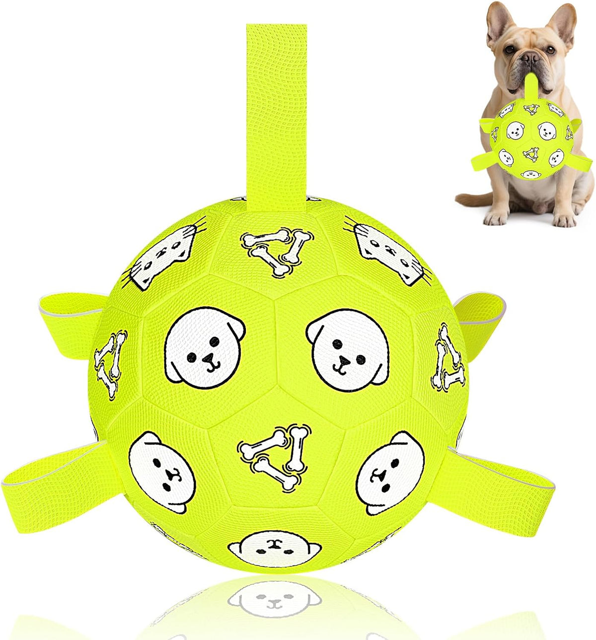 Dog Soccer Ball with Straps - Durable Jolly Ball for Dogs, Large Soccer Ball for Dogs, Dog Toys for Medium Dogs, for Pet Birthday, Outdoor Indoor Play Training Exercise - Image 15