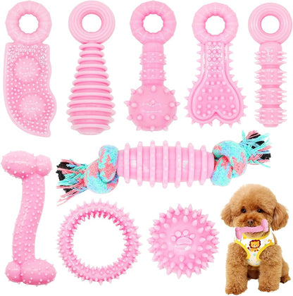 Puppy Toys, 6 Pack Dog Chew Toys for Puppy, Cute Pink Small Dog Toys, Puppy Teething Toys for Puppies, Soft Durable Interactive Chew Toy for Small Dogs - Image 13
