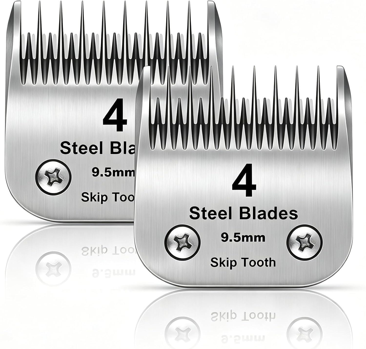 Premium steel pet clipper blade highlighting rust resistant finish and precision manufacturing specifications
