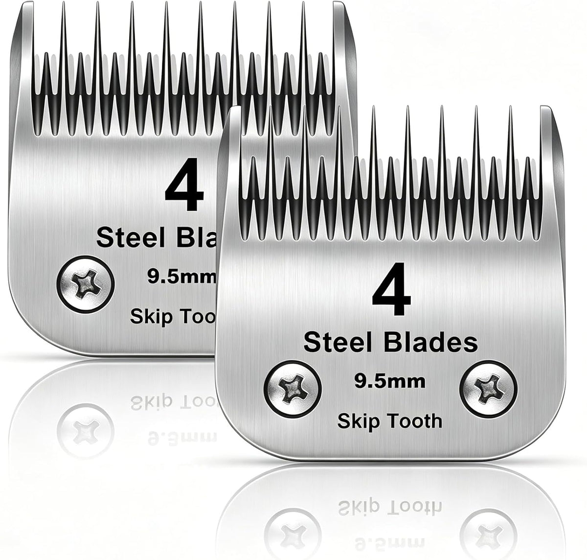 Premium steel pet clipper blade highlighting rust resistant finish and precision manufacturing specifications