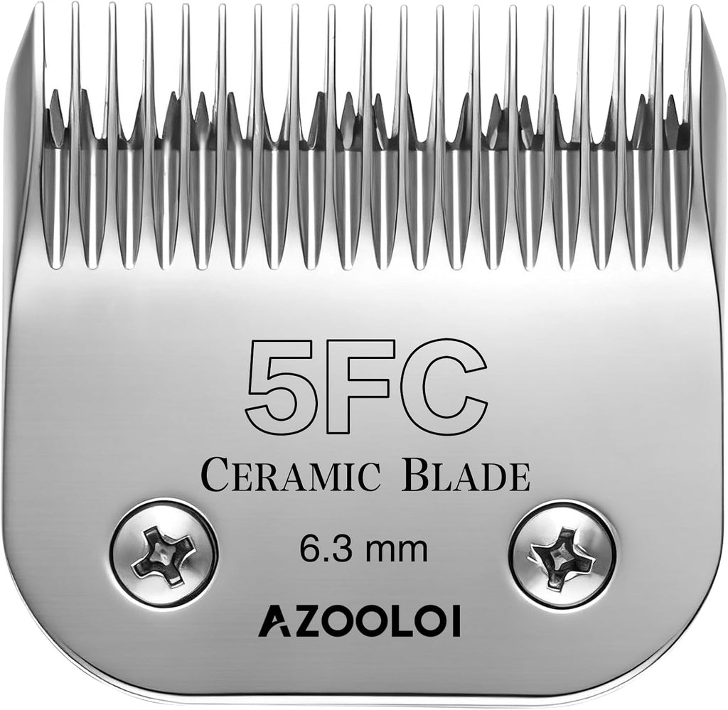 #3FC Detachable Ceramic Pet Grooming Clipper Replacement Blade - 13mm(1/2") Cut, PVD Powder Metallurgy 440C Lower & Ceramic Upper, Fits Andis - for Long Coat Preservation & Natural Finish - Image 11