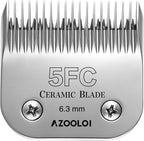 #3FC Detachable Ceramic Pet Grooming Clipper Replacement Blade - 13mm(1/2") Cut, PVD Powder Metallurgy 440C Lower & Ceramic Upper, Fits Andis - for Long Coat Preservation & Natural Finish - Image 11