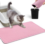 Cat Litter Mat - 23.2'' x 14.6'' Small Litter Trapping Mat, Easy to Clean Litter Box Mat, Waterproof, Urine-Proof, Non-Slip, Cat Toilet Training Systems Accessories, Grey - Image 9