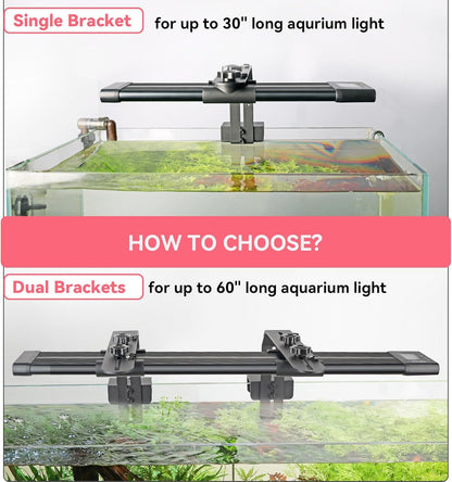 Hygger aquarium light mounting bracket package including secure dual metal screws and hardware components