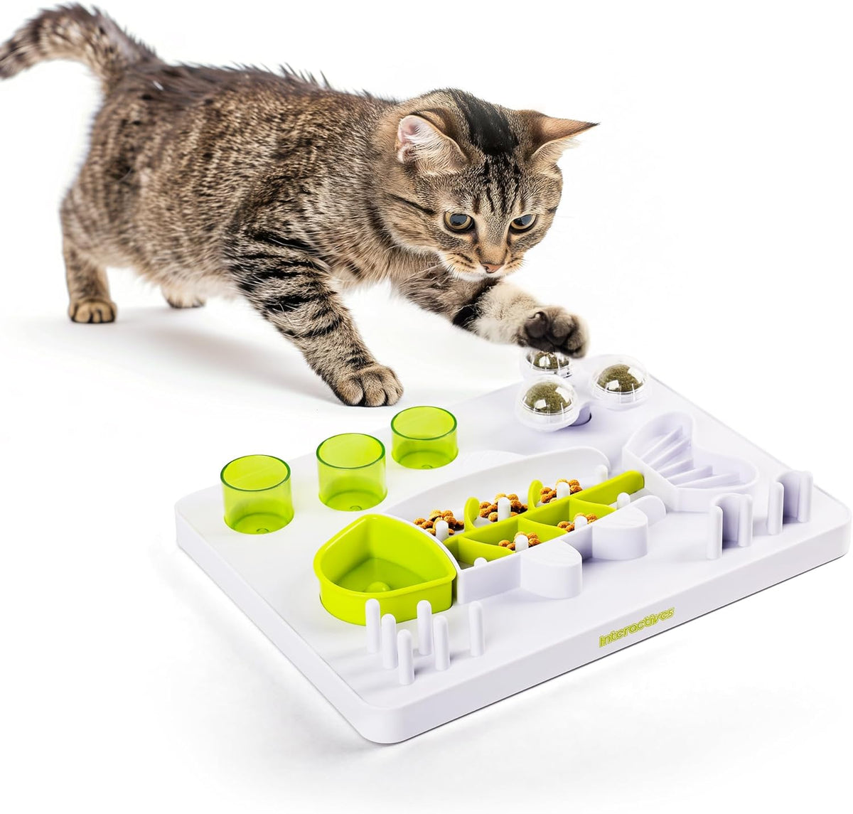 ALL FOR PAWS Interactive Cat Puzzle Feeder & Slow Feed Toy - Mental Stimulation Treat Dispenser Maze for Indoor Cats, Enrichment & Cat Food Toy - Image 10