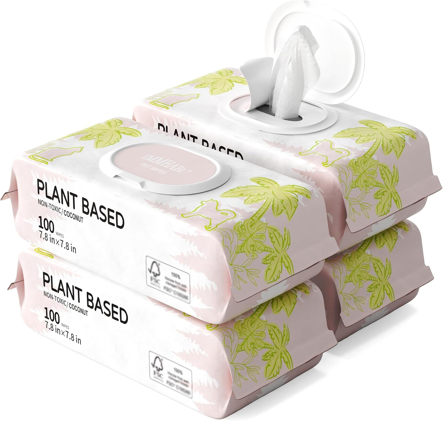 Immhabi 400 pieces lavender pet wipes for anal gland hygiene
