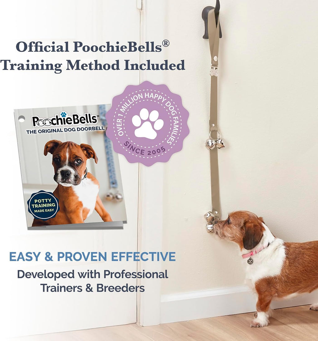 PoochieBells Espresso potty training tool for dogs