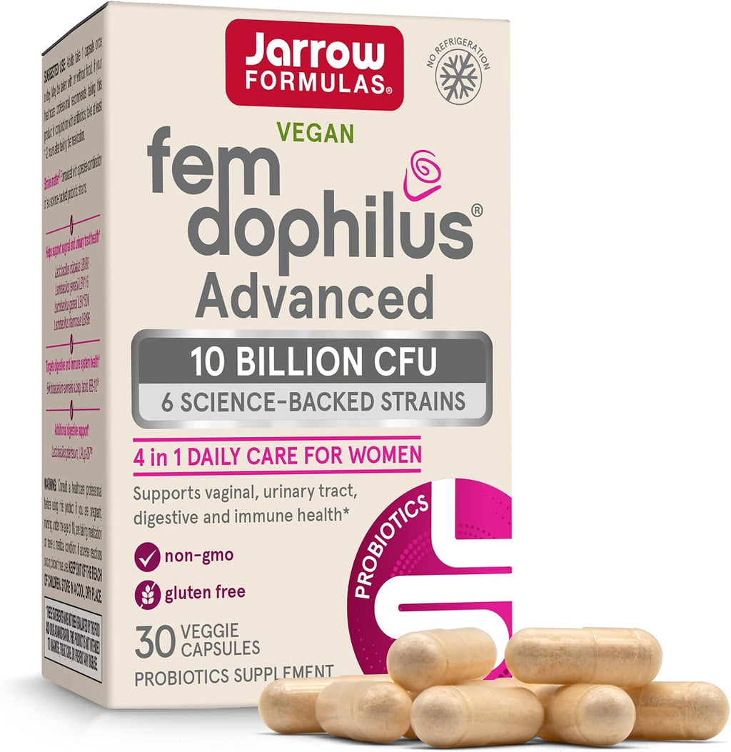 Jarrow Formulas Fem-Dophilus Advanced Probiotics front view bottle