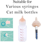 Soft silicone nipples and syringe accessories for newborn animal care