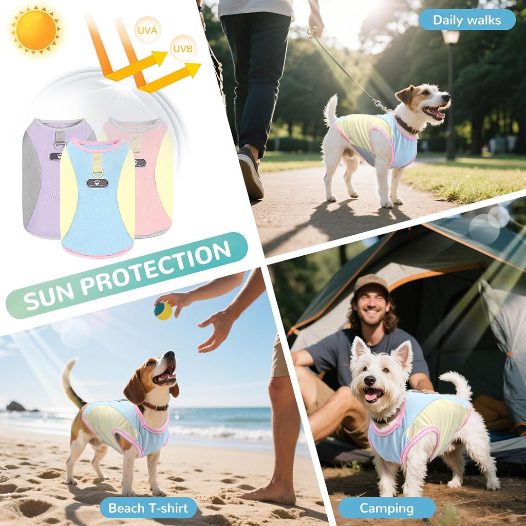 Axiijgl breathable ice silk mesh dog shirt side profile
