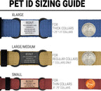 ROAD iD silent slide on pet tag showcasing the jingle free flat design.