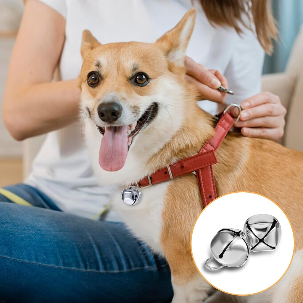 Xthrotsenk 1.18 inch silver jingle bells for dog and cat collar tracking