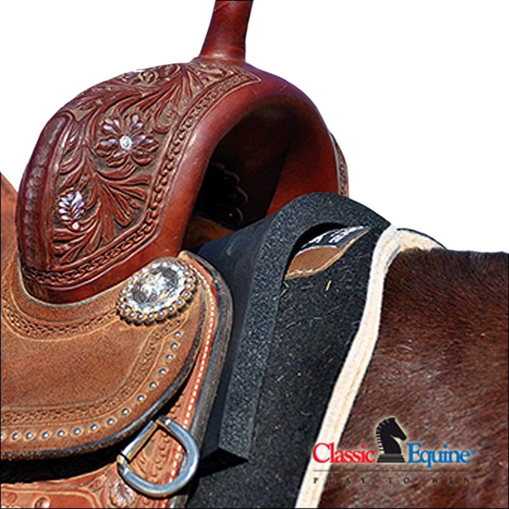 Classic Equine Tapered Wedge Saddle Shims front view of closed cell foam inserts