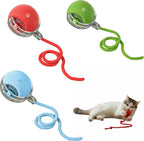 Interactive Cat Toy Ball, Automatic Intercative Cat Toys for Indoor Cats, The 3rd Generation Agile Moving Cat Ball with Elastic Mesh Tail, Toys for Indoor Adult Cats, Motion Activated (Red) - Image 11